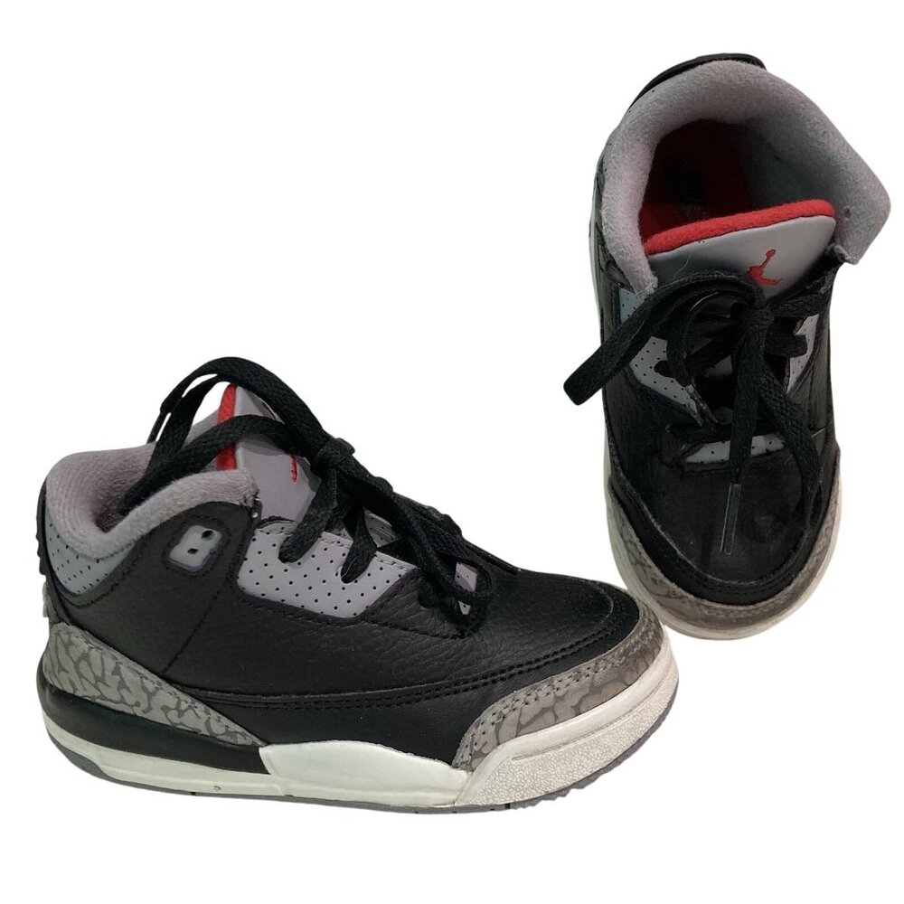 Nike Air Jordan 3 Retro Basketball Shoes Little Boys 8 Sneaker Cement DM0968-010